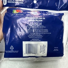 Fruit of the Loom 12 pairs Fruit Of The Loom Low Cut White Mens Socks Size 6-12