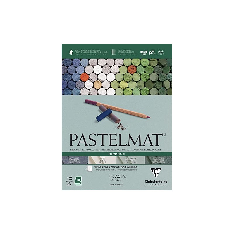 Clairefontaine Pastelmat - Almohadilla pegada - Paleta No. 5-18 x