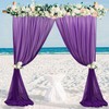 FUHSY Purple Backdrop Curtains 10x10 FT 2 Panels Chiffon Arch