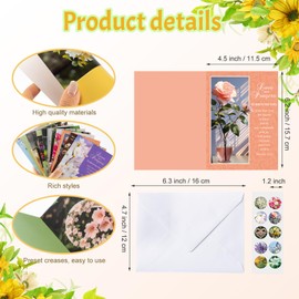 Motiskyy 72 Pack Religious Get Well Cards with Envelopes Christian Get Well Soon Cards Bulk Religious Get Well Cards with Scripture Encouragement Floral and Landscape Blessing 4.5 x 6.2 Inch