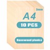 Baixinda Pack of 10 A4 Plywood Panels, 3 mm, 297