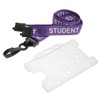 Customcard ltd® Student Printed Neck Lanyard Purple & Opaque Open