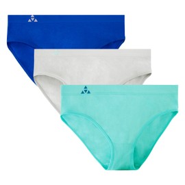 Balanced Tech Women's Seamless Bikini Panties 3 Pack - Aquatic Group - X-Small Blue