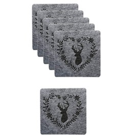 Boltze Home Collections Coasters Leopold Grey 10 x 10 cm Set of 6 (Leopold Square)