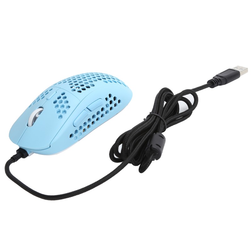 Wire Mouse Hollow Design DPI Adjustable RGB Lighting Effect Laptop