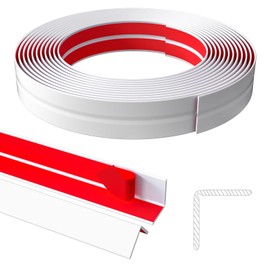 Pluden Wall Corner Protector, 0.8inch x 36FT Peel and Stick Wall Trim Molding, Self Adhesive Wall Corner Guard&Edge Protector, Inside & Outside Corner Moulding Trim for Wall Edge Corner,Ceiling