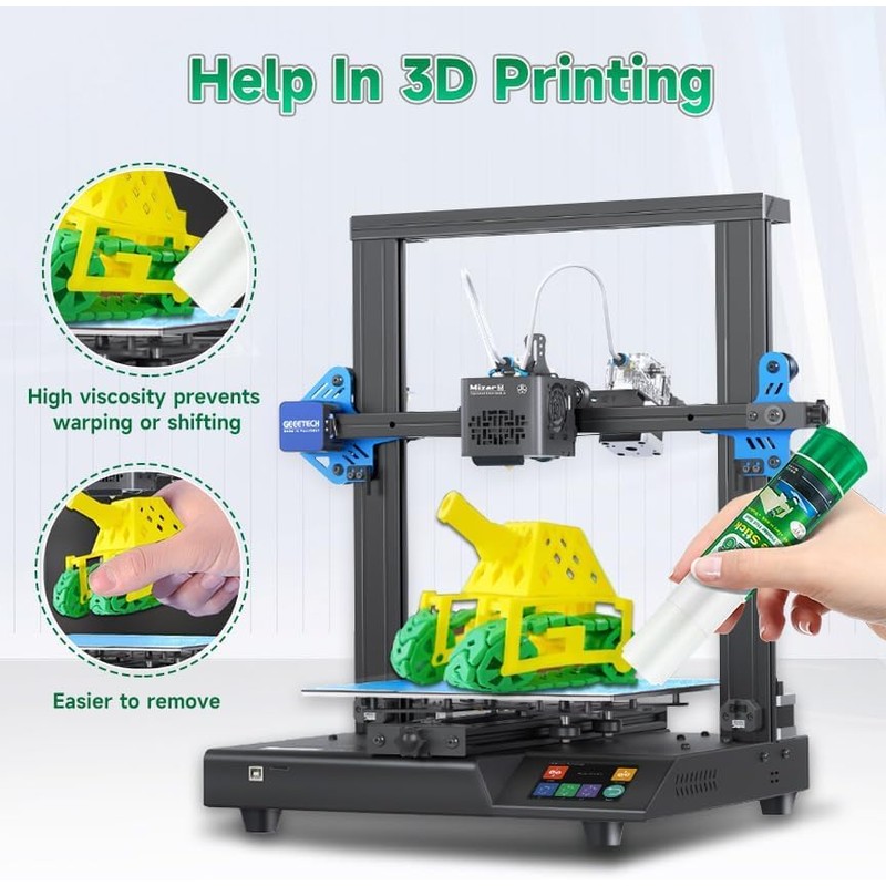 GEEETECH 3D プリンター専用グルースティック 6 本パック（JT16）3D プリンター初層の密着性を完全に向上！水溶性配合で、PLA・ABS・PETG フィラメントに対応する 3D プリンティング用接着剤