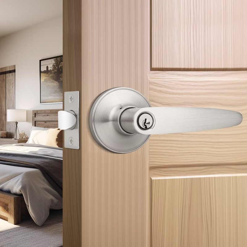 Probrico (5 Pack Keyed Entry Door Lever Lock for Exterior