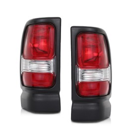PIT66 Tail Lights Assembly Compatible with Dodge Ram 1500 2500 3500 Truck 1994-2002 Rear Lights Brake Lamps Drive & Passenger Side, Left&Right, 94-02 Left&Right（Red Lens） Luz Trasera