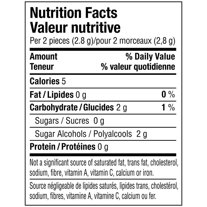 Excel Sugar-Free Gum, Spearmint, 6x60ct, 360 Pieces {Imported from Canada}