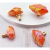 FZBHRO Natural Crystal Stone Cabinet Knobs Decorative Drawer Knobs Handles
