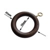 28mm x 45mm Walnut Curtain Rings Effect Drapery Pole Rod
