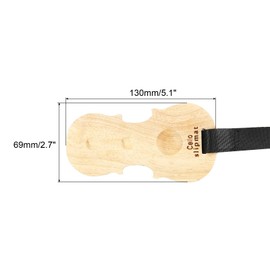 sourcing map Cello End Pin Stopper Wood Non-Slip Floor Protection 4 Holes with Adjustable 60 cm Strap for Cello Slip Protection