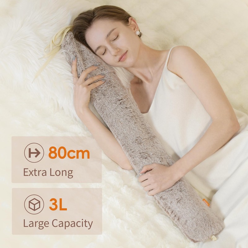 samply Long Hot Water Bottle -3L Large Capacity, Hot Water