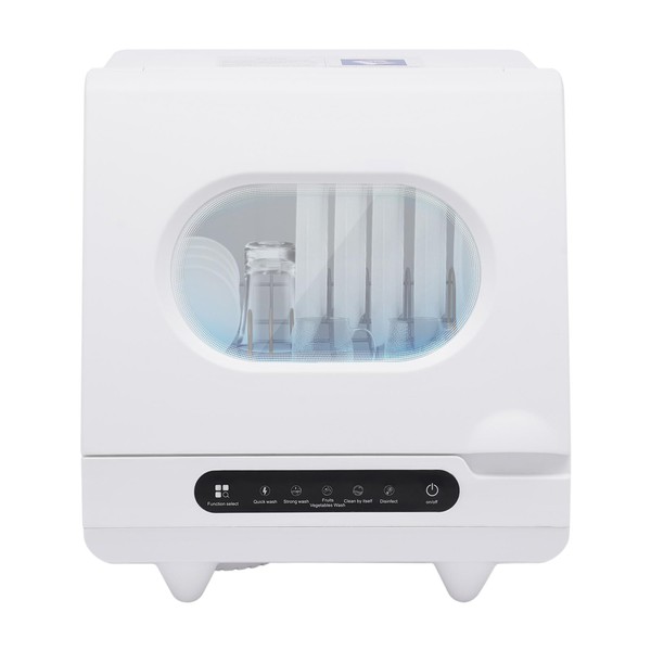 Portable Mini Dishwasher Countertop, 1200W 5 Washing Programs Display Washing