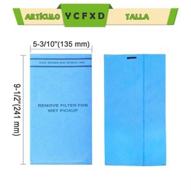 Filtro para aspiradora,Wet/Dry bolsas para aspiradora Aplicable a koblenz,YCFXD Compatible con WS01025F2,artesano 9-38737,VF2000,Doce paquetes de bolsas filtrantes desechables más cuatro correas