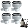 Gyinere 4 Pcs Pool Hose Adapter,1.25 to 1.5 Pool Hose