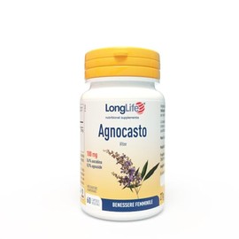 LongLife® Agnocasto | Con estratto titolato allo 0,6% in aucubina e 0,5% in agnuside | Supporto al benessere femminile e al ciclo mestruale | 2 mesi di trattamento | Vegano e senza glutine