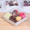 ROSPAKTEK 60Pack Bakery Boxes 4x4x2.5 Inches with Clear Lids –
