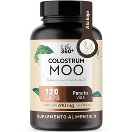 Life 360 Calostro Bovino  120 cpsulas, 1220 mg por porcin  Concentrado de Nutrientes de la Primera Lactancia Vacuna  Suplemento Alimenticio...        