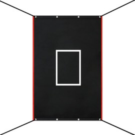 Lewtemi Batting Cage Backstop Vinyl Backstop Heavy Duty Baseball Batting Cage Backdrop and Net Saver for Baseball Softball Hitting Pitching(5 x 7 ft)