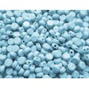 500pcs Alphabet Beads Round Flat Light Blue 7mm Craft Material