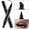 LINXINS 2 in 1 Winged Eyeliner Stamp, Waterproof Liquid Eyeliner