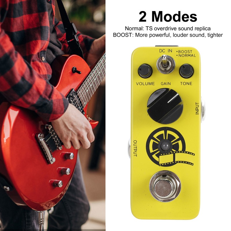Overdrive Pedal Boost and Normal 2 Modes True Bypass Overdrive