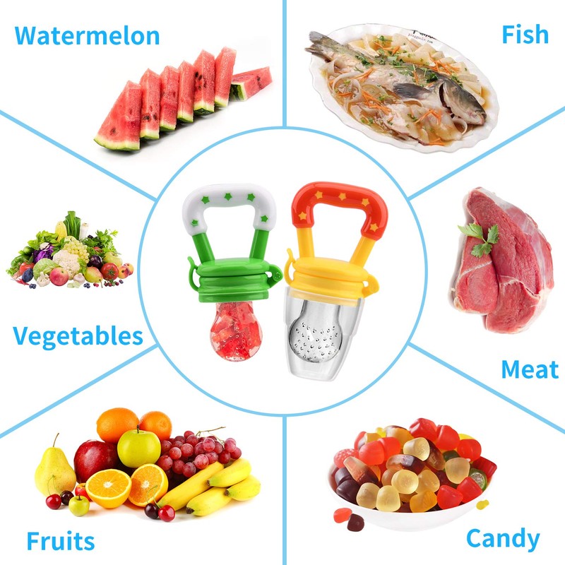 Food Feeder Baby Fruit Pacifier (3 Pcs) with 6 Different
