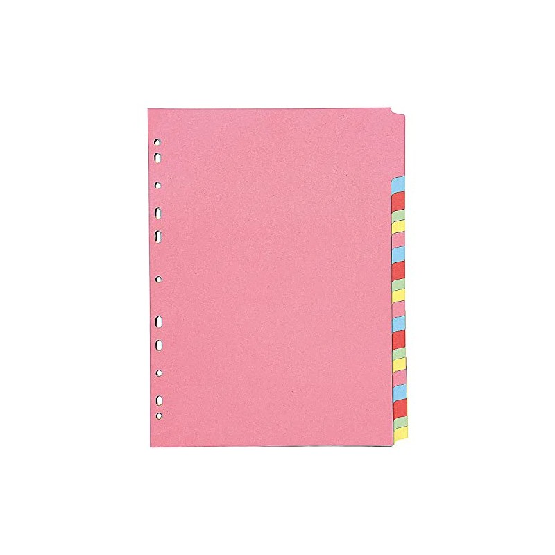 Q-Connect 20-Part Subject Divider Multi-punched A4