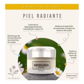 Bridunn Kit Facial Antimanchas Crema Despigmentante Flor Margarita Suero Antioxidante Reparador Celular Ilumina Unifica Tono