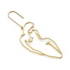 Abstract Gold Fun Statement Human Face Shaped Earrings Geometric Hollow