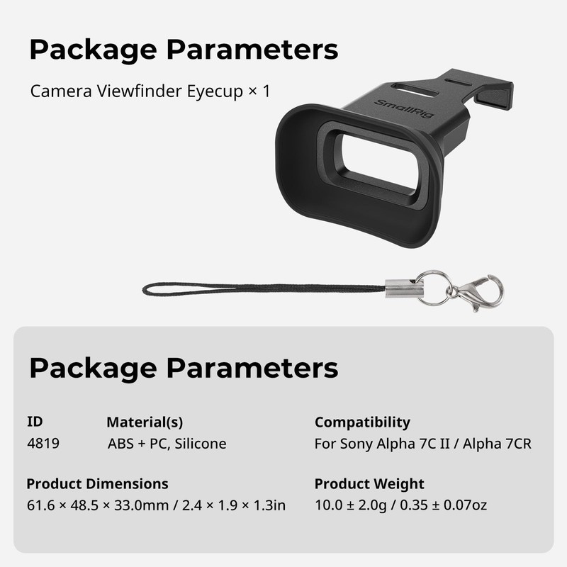 SmallRig 4819 Camera Eyecup Eyepiece for Sony α7C II /