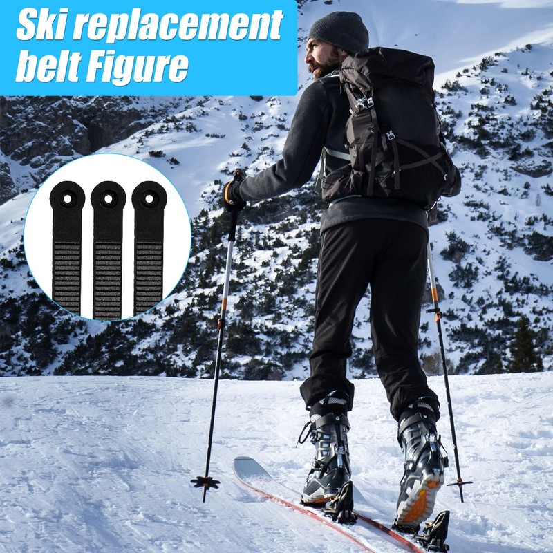 lasuroa 8 Pcs Snowboard Ankle Binding Straps, Snowboard Ladder Strap