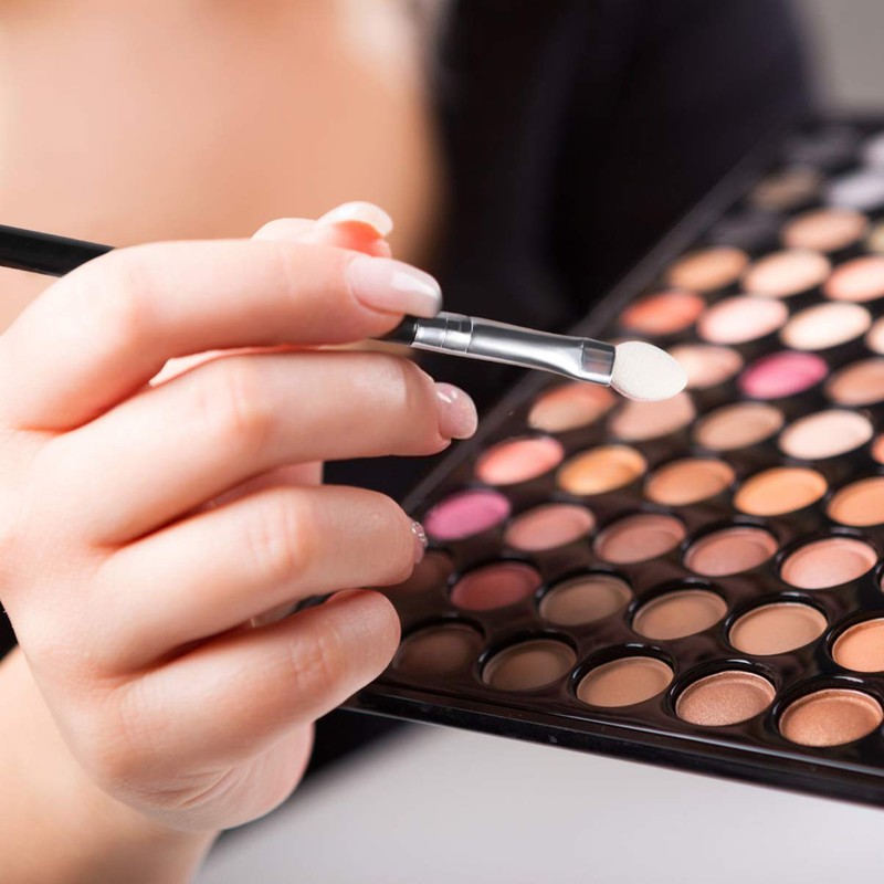 Beaupretty Eyeshadow Sponge Applicators Plastic Handle Makeup Eyeshadow Brush Applicators