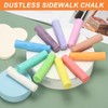 PATIKIL 10 PCS Dustless Chalk, Cyan Blue Sidewalk Chalk Large