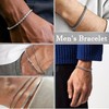 8 Pcs Stainless Steel Bracelets for Men Cuban Link Bracelet