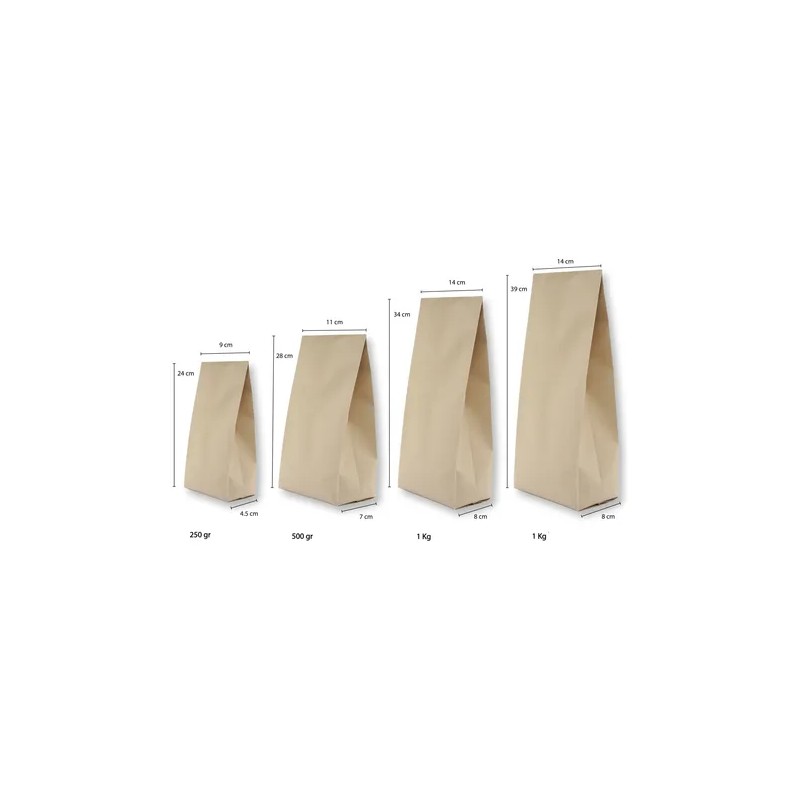 Bolsa Fuelle 250g - Papel Kraft - $x 100 Piezas