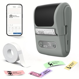 Fostex X10 Bluetooth Label Maker,Label Machine with Tape,Compatible with12-57mm Thermal Labels, 3.54inch Mini Label Maker for Home, Office,Mailing, File Folder with Android & iOS System (Grey)