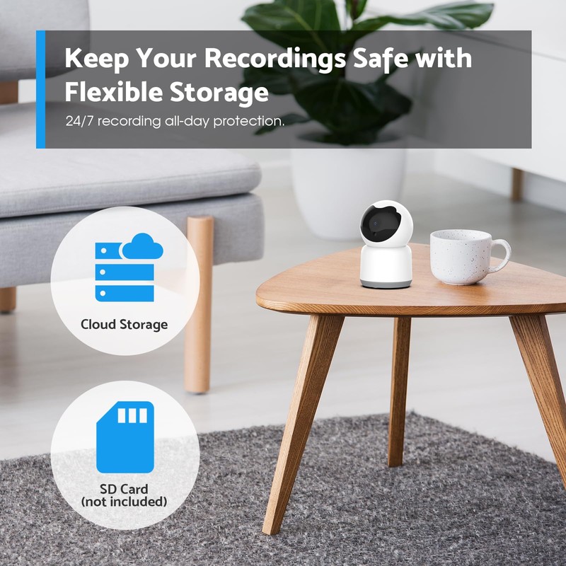 ADVWIN WiFi Security Smart Camera Indoor Pet Dog Camera, Home