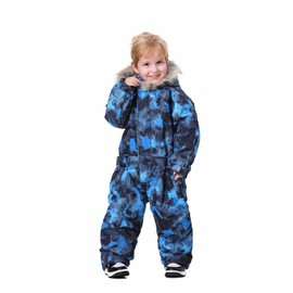 Bluemagic Big Kid's One Piece Snowsuits Ski Suits Waterproof Overalls Jackets Snowboarding,Camo star,130cm