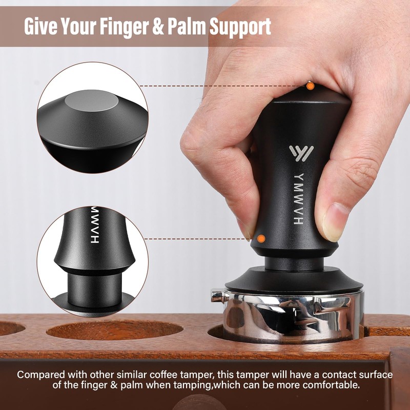 V5 Espresso Tamper, 58.3MM 2 Spring-loaded Calibrated Tamper with Stainless