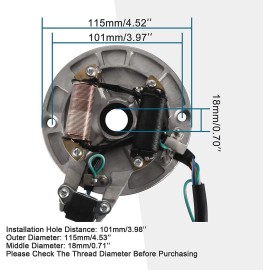 Unbranded 2 Coil Magneto Stator 50cc 70cc 90cc 110cc 125cc Taotao Coolster SSR DIRT BIKE