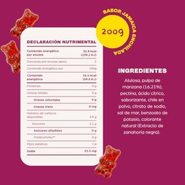 DELOU Gomitas Sin Azúcar - Veganas Endulzadas con Monk Fruit