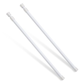 2Pcs Window Bars Security, Adjustable Sliding Door Guard Window Lock Bar Fixed Window Stopper Guard Door Security Devices Window Guards for Children Enhanced Child Safety (White)