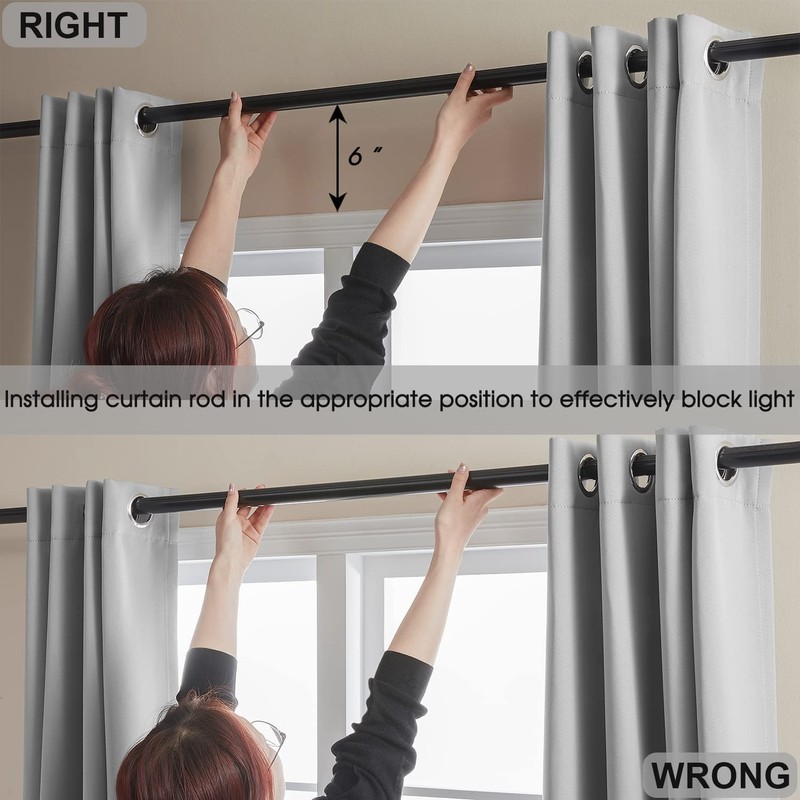 Total Blackout Curtains 2 Panels - Completely Blackout Window Drapes