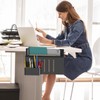 HAMOPY Desk Side Storage, Single-Layer Steel Hanging Desk Organizer with