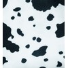 Printed Polar Fleece Fabric Material - Cow Print, 1Mtr 150cmx100cm