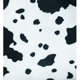 Printed Polar Fleece Fabric Material - Cow Print, 1Mtr 150cmx100cm