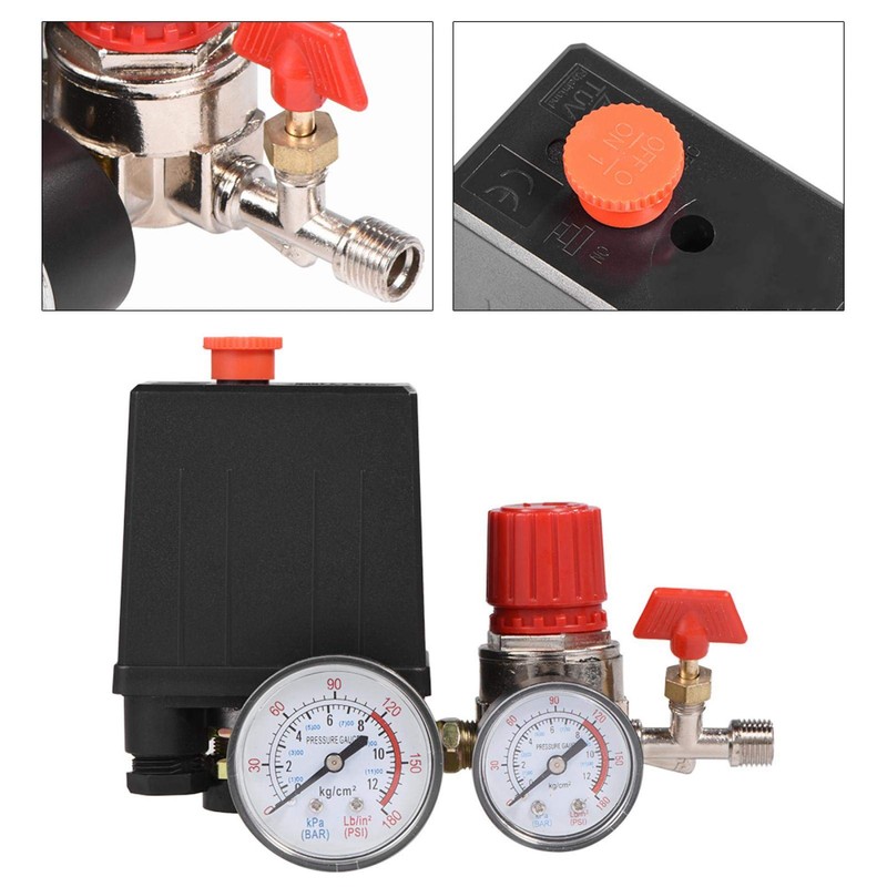 Zerodis Air Compressor Valve Pressure Switch Steel/Rubber/Plastic Air Compressor Accessories
